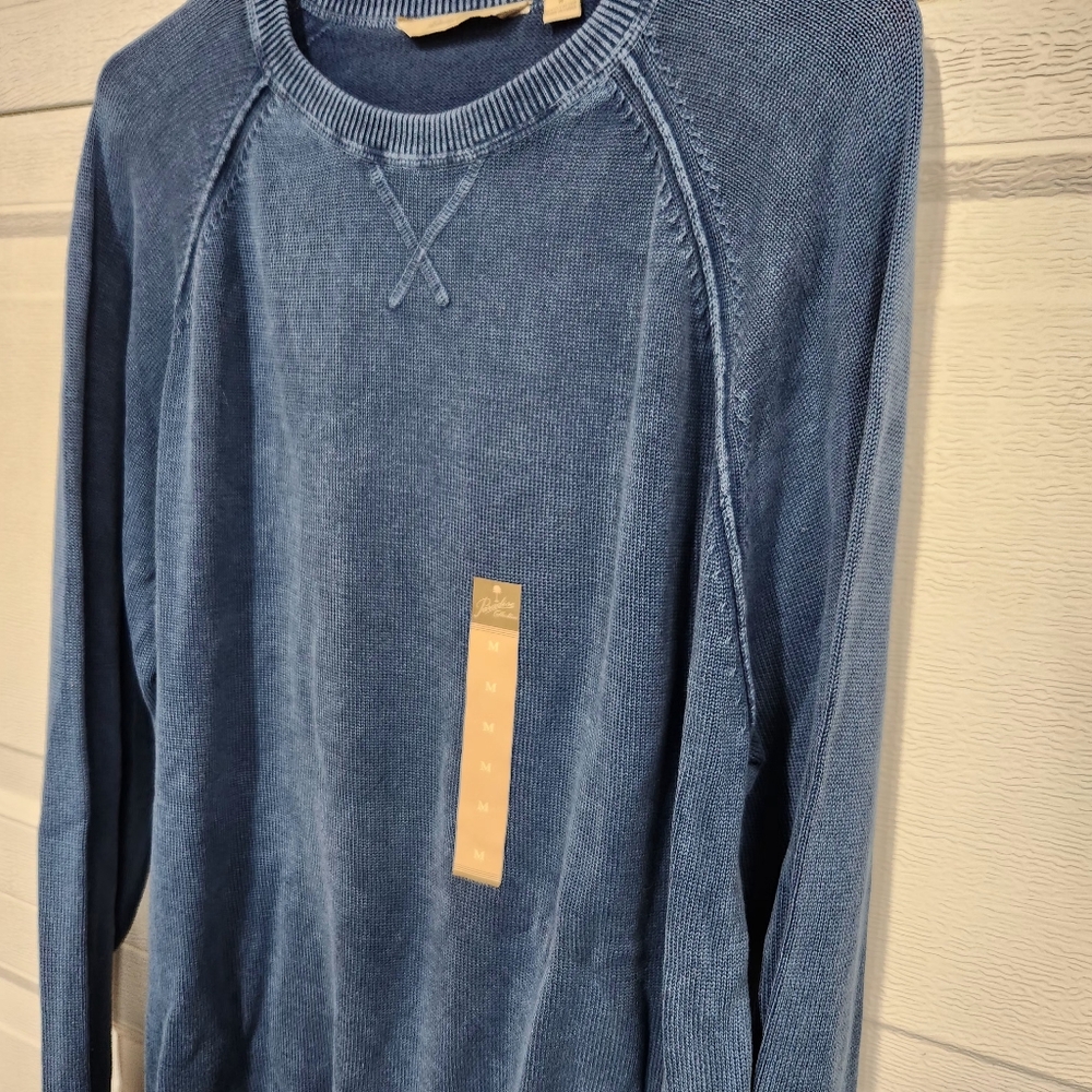 Paradise Collection Men's M Faded Blue Sweater 100% Cotton New